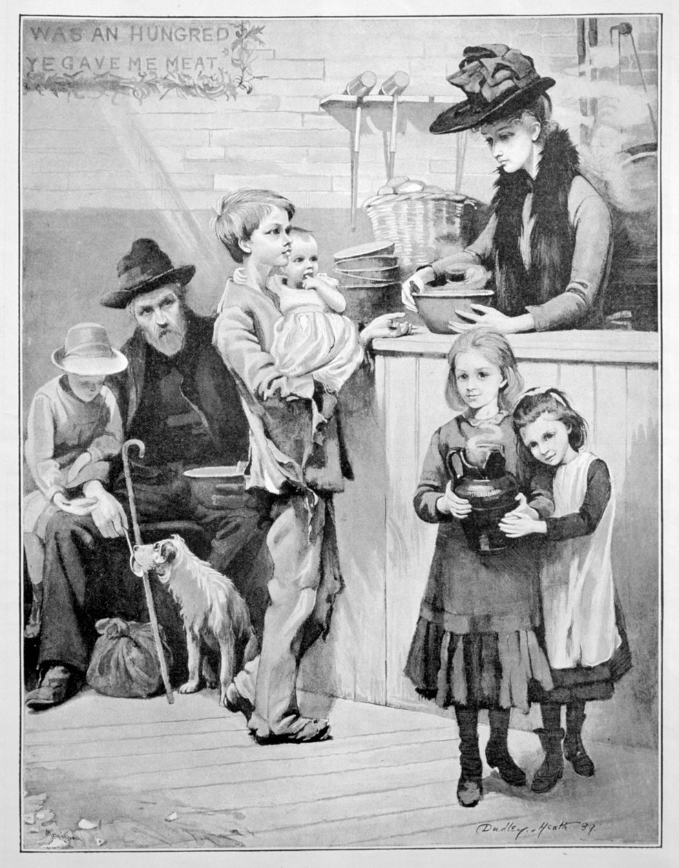 Ein helfender Engel, 1889 von Ernest Dudley Heath