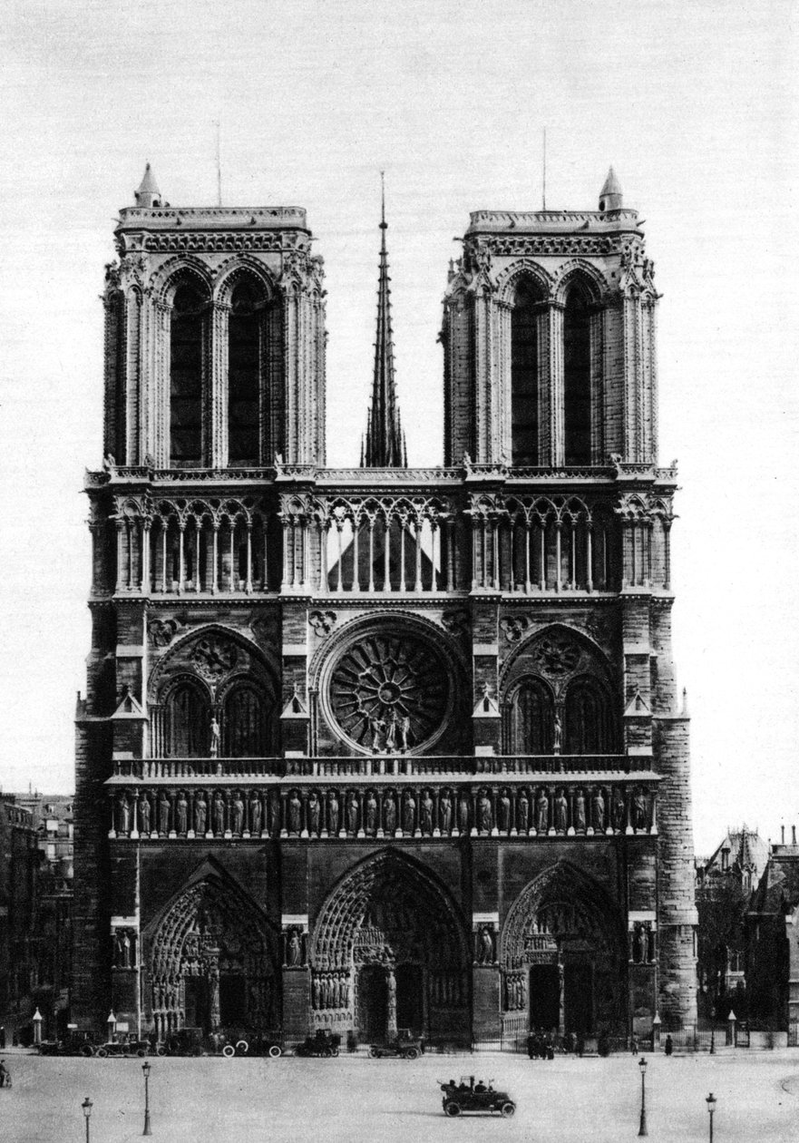 Vorderansicht von Notre Dame, Paris, 1931 von Ernest Flammarion