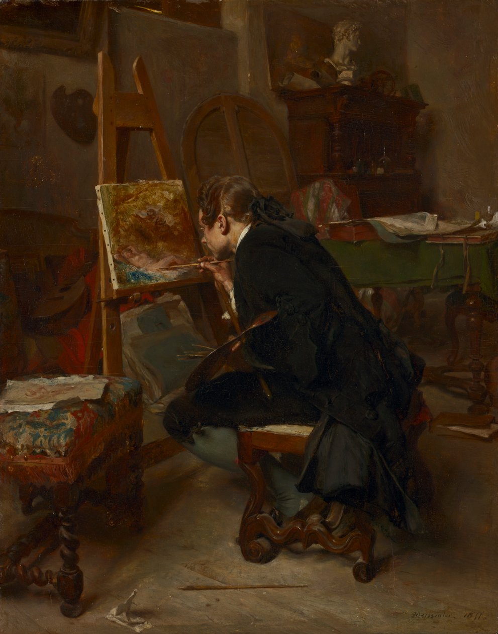 Ein Maler, 1855 von Jean Louis Ernest Meissonier