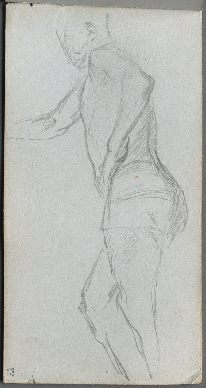 Skizzenbuch, Seite 87: Figurenstudie von Jean Louis Ernest Meissonier