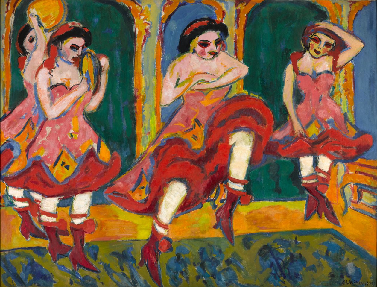 Czardas-Tänzer, 1908-20 von Ernst Ludwig Kirchner