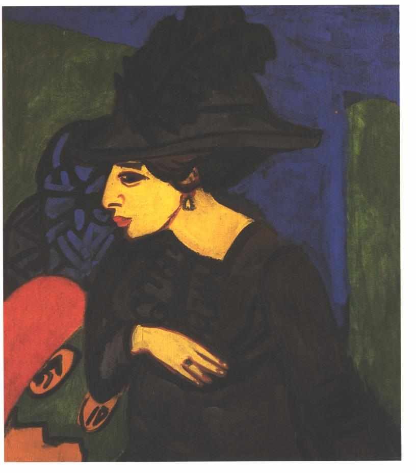 Dodo mit einem Federhut von Ernst Ludwig Kirchner