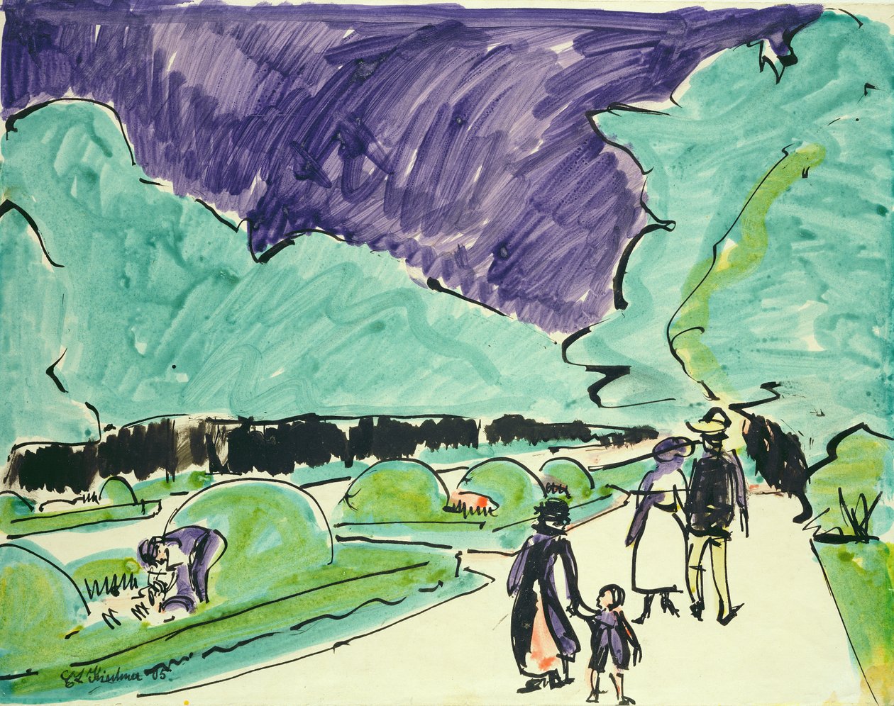Eingang zu einem großen Garten in Dresden, 1905 von Ernst Ludwig Kirchner
