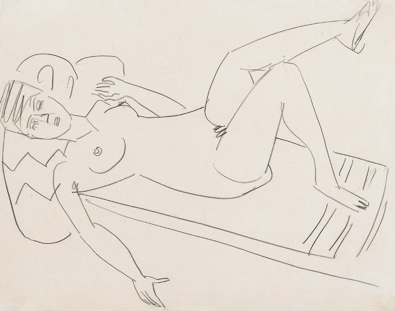 Liegendes Mädchen von Ernst Ludwig Kirchner