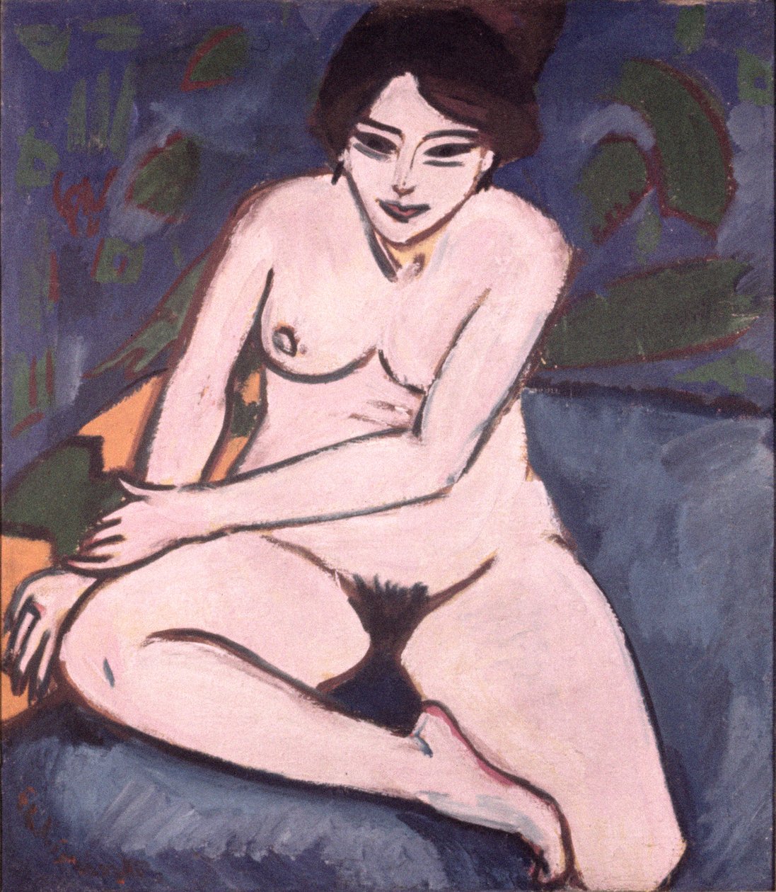 Modell auf blauem Grund, 1906 von Ernst Ludwig Kirchner