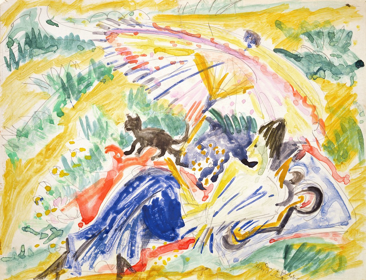 Sonnenbaden, 1919 von Ernst Ludwig Kirchner