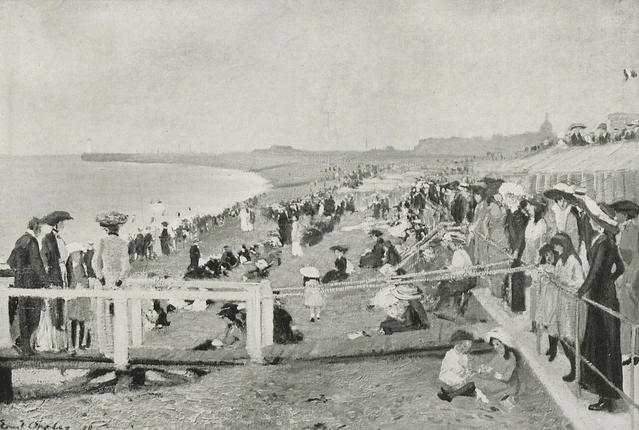 Strandleben in Dieppe von Ernst Oppler
