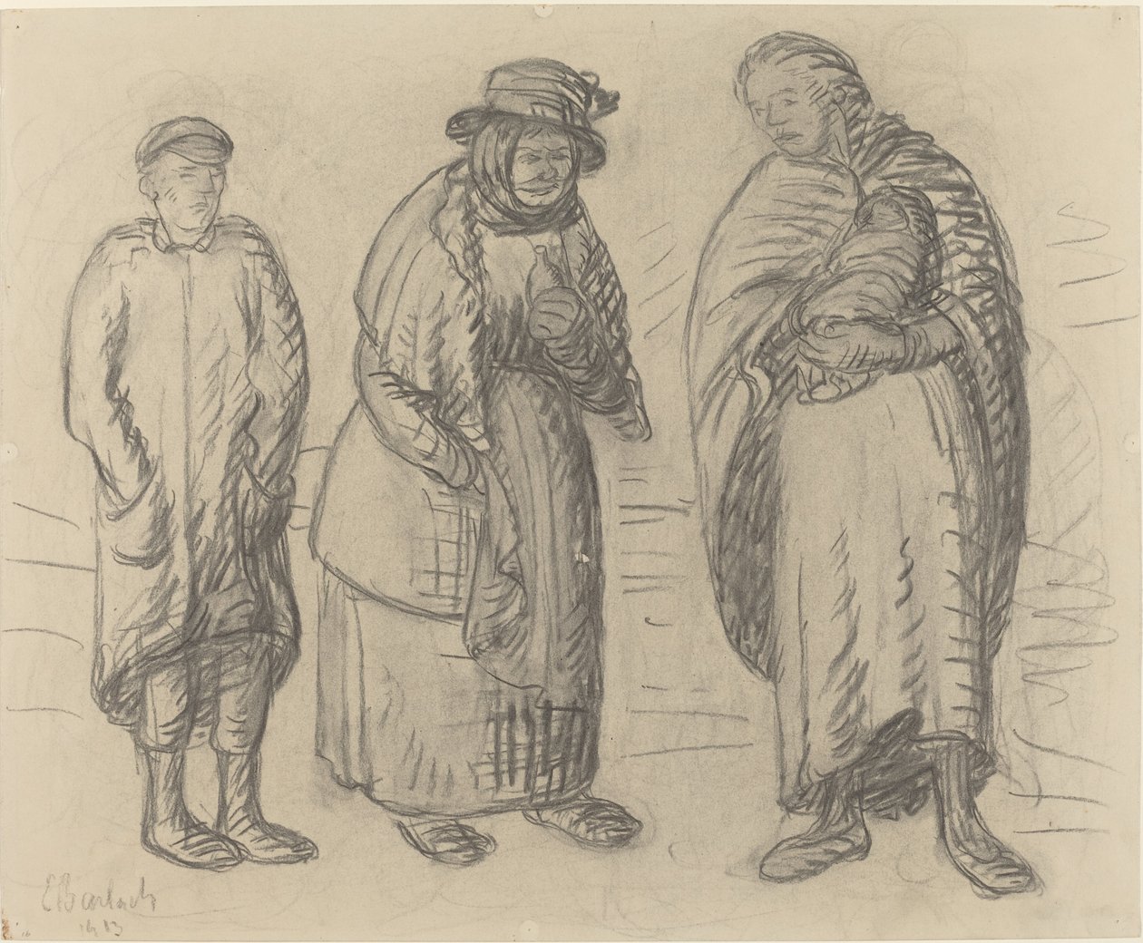 Drei Figuren, 1913 von Ernst Barlach