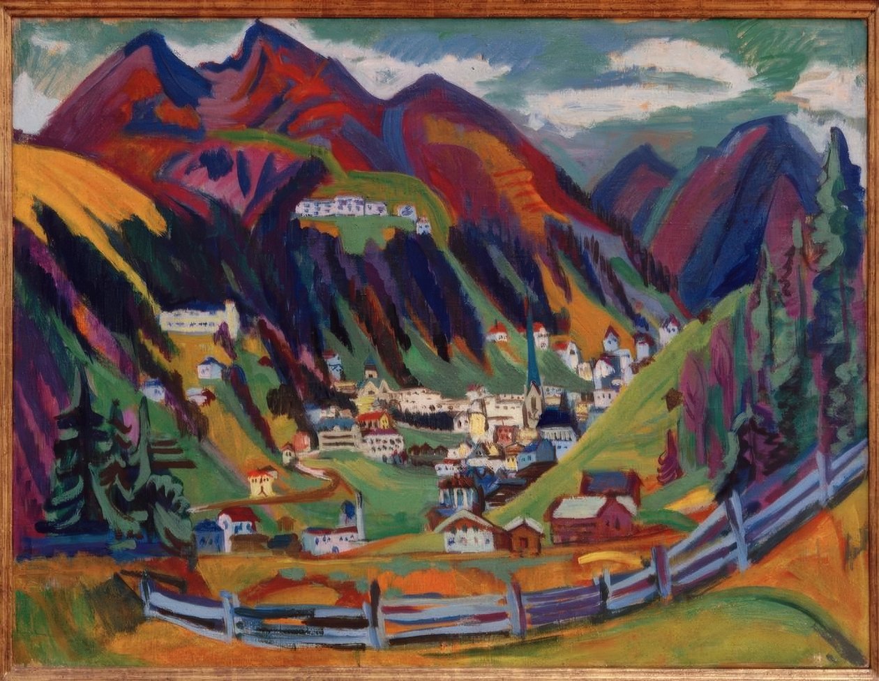 Blick auf Davos von Ernst Ludwig Kirchner
