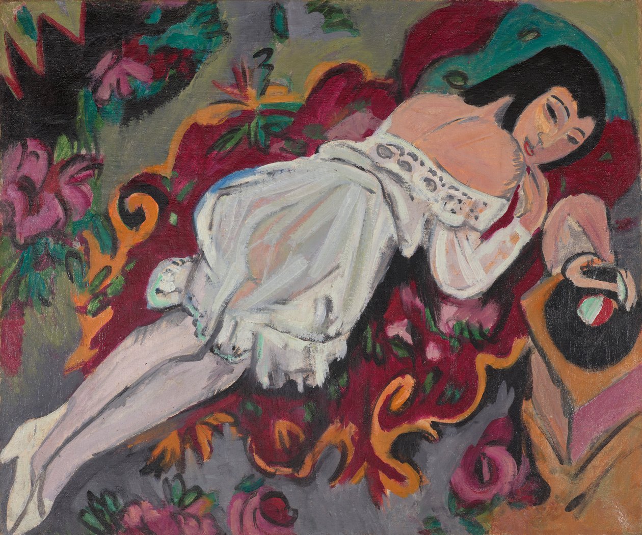 Mädchen im weißen Hemd von Ernst Ludwig Kirchner
