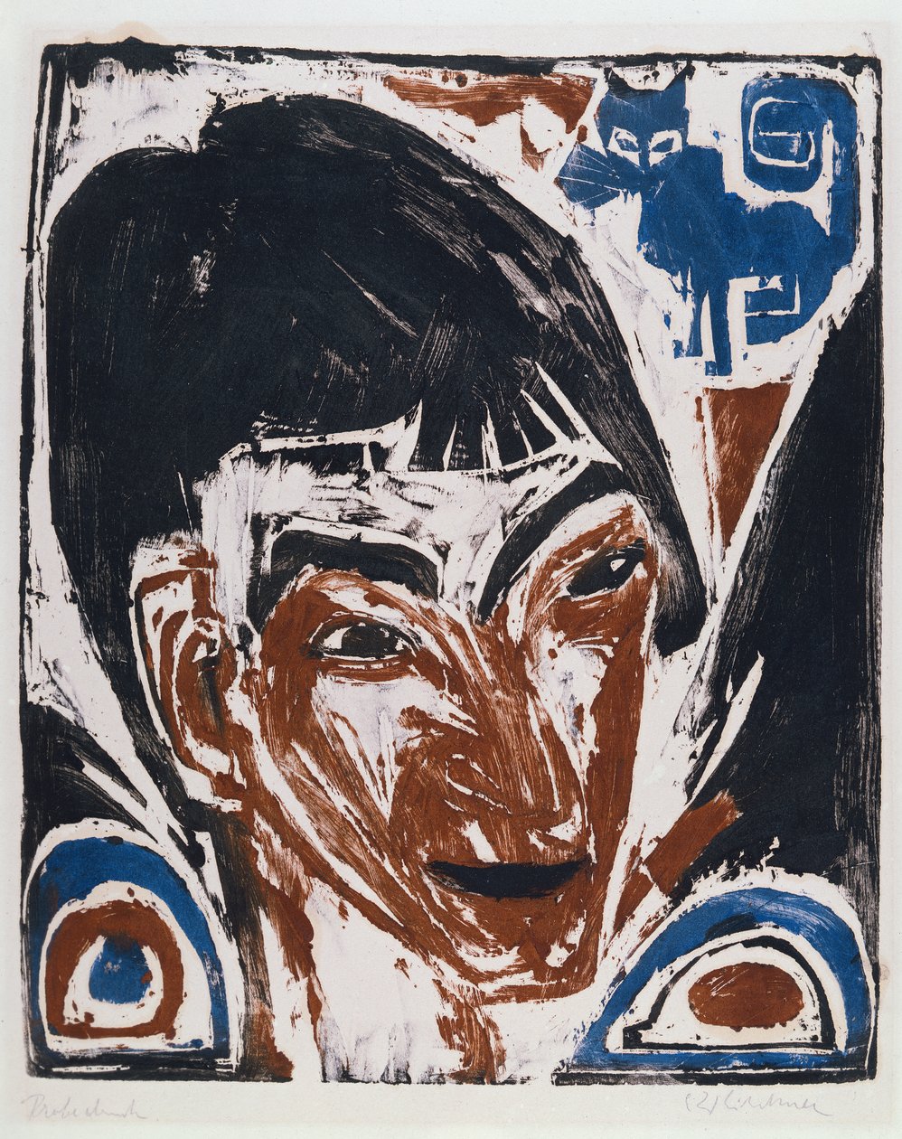 Porträt von Otto Mueller von Ernst Ludwig Kirchner