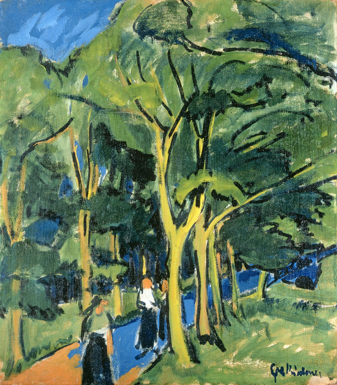 Waldstraße, um 1910 von Ernst Ludwig Kirchner