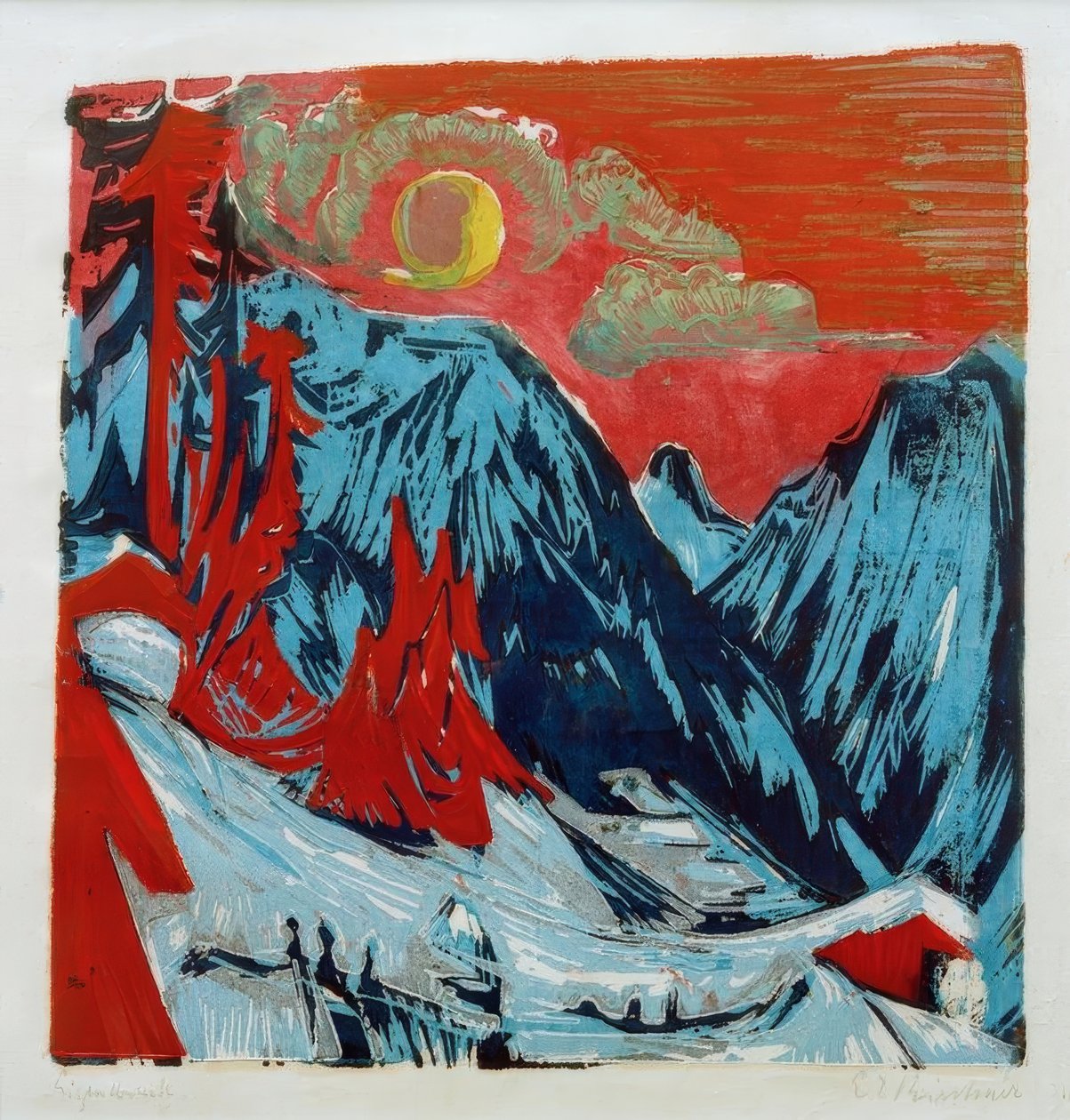 Wintermondnacht von Ernst Ludwig Kirchner