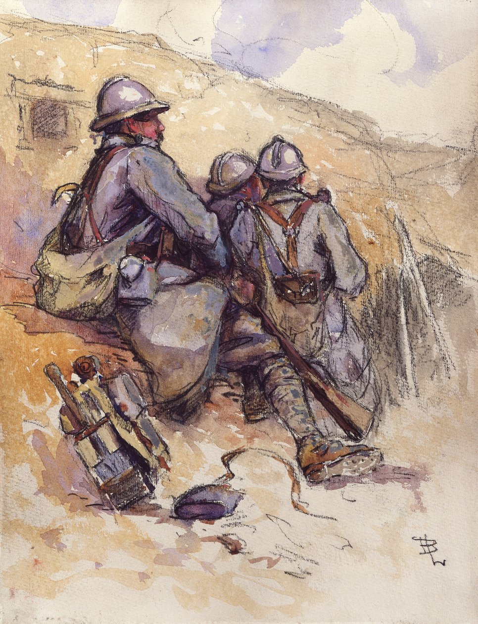 Rastend, Prosnes, 7. September 1916 von Espérance Léon Broquet