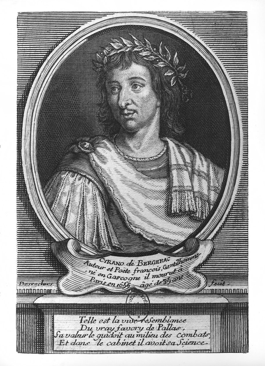 Porträt von Savinien de Cyrano de Bergerac von Etienne Jehandier Desrochers