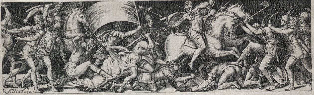 Kämpfe und Triumphe, wahrscheinlich 1560er Jahre von Etienne Delaune