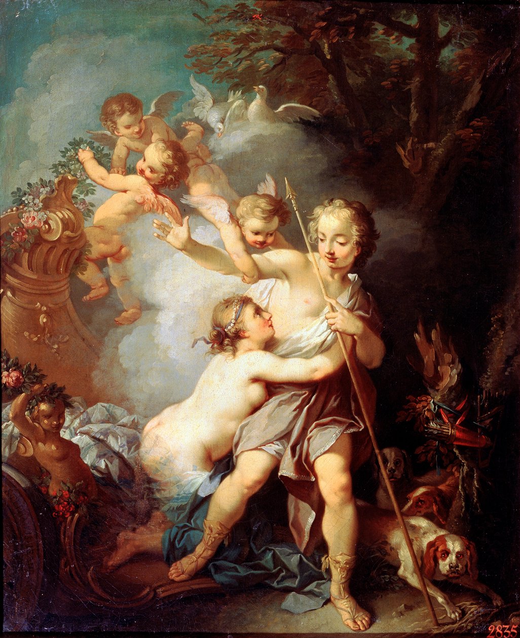 Venus und Adonis von Étienne Jeaurat