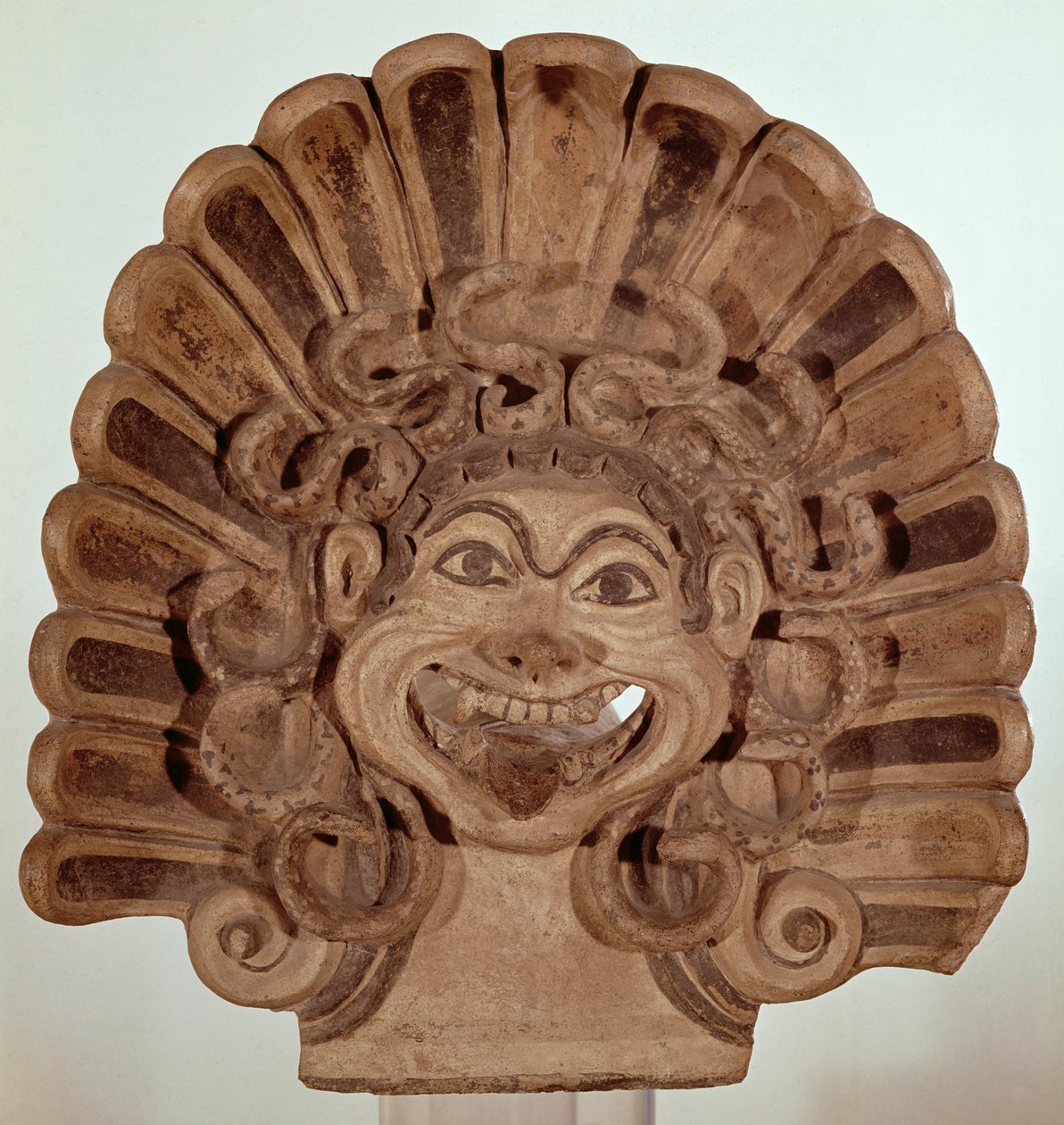 Antefix mit dem Kopf einer Gorgone, aus dem Portonaccio-Tempel, Veii, ca. 500 v. Chr. von Etruscan