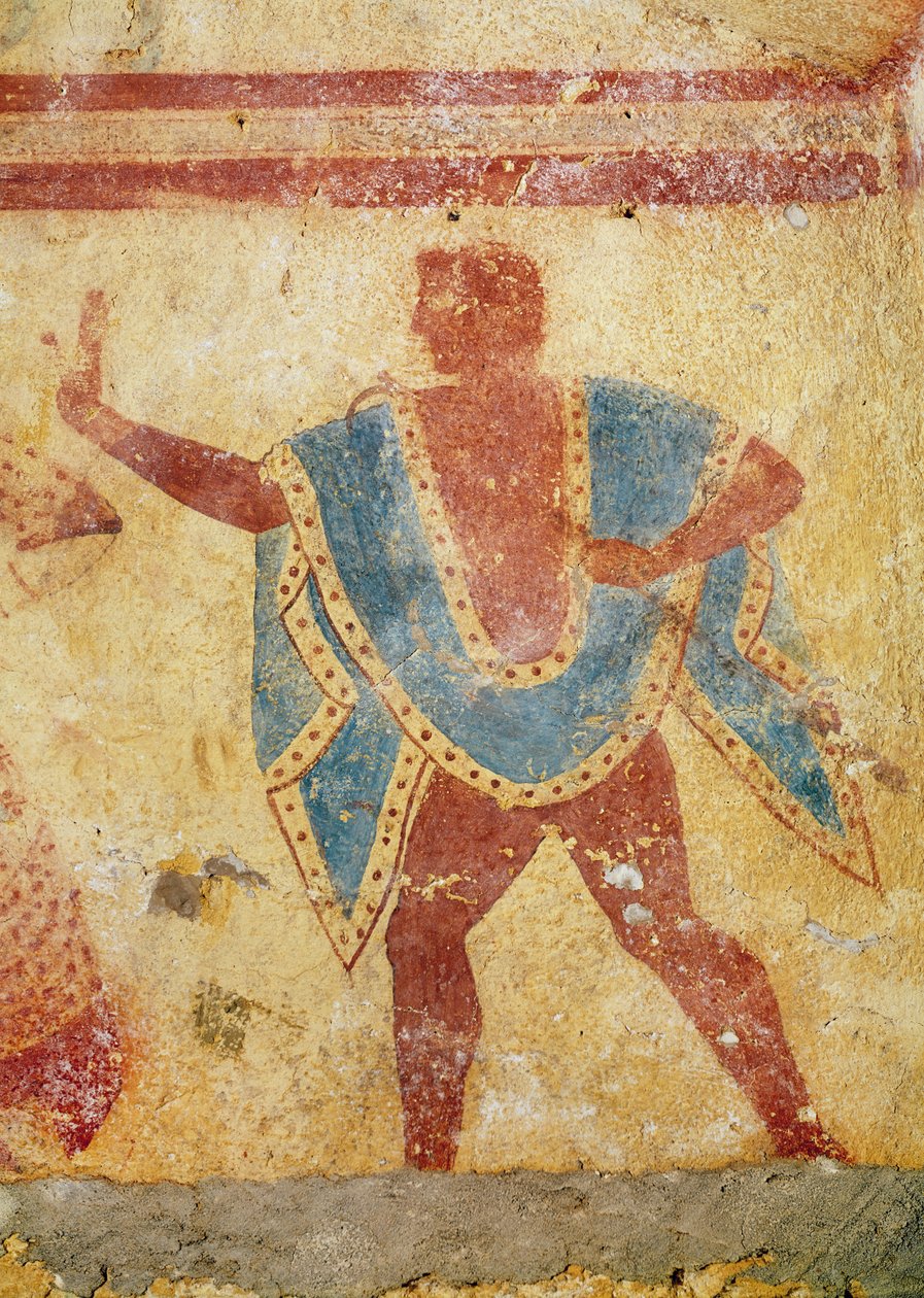 Tänzerin mit grüner Tunika, aus dem Grab von Giustiniani, Mitte 5. Jahrhundert v. Chr. von Etruscan