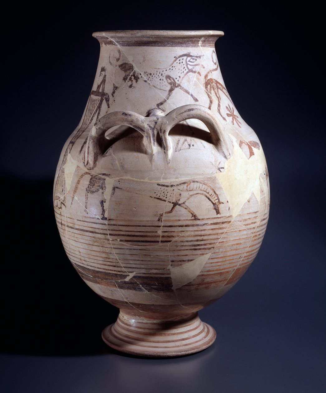 Terrakotta-Krater, 680-660 v. Chr. von Etruscan