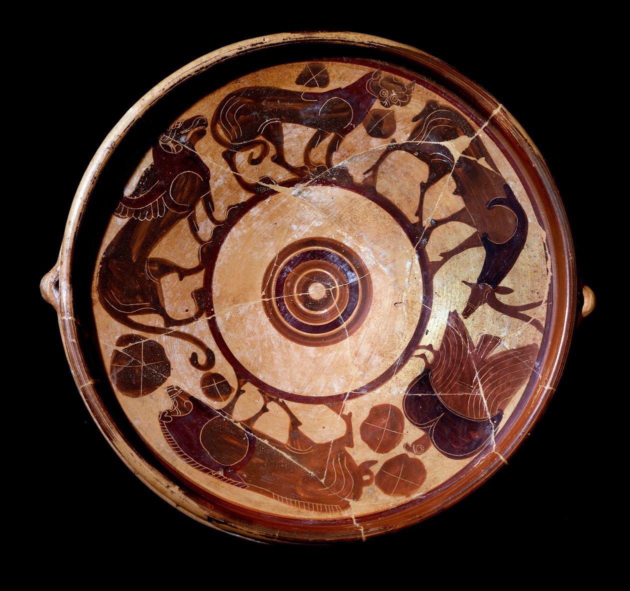 Terrakotta-Platte mit Darstellung von Tieren, 600-590 v. Chr. von Etruscan