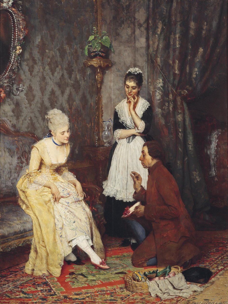 Der perfekte Schuh! von Eugene de Blaas