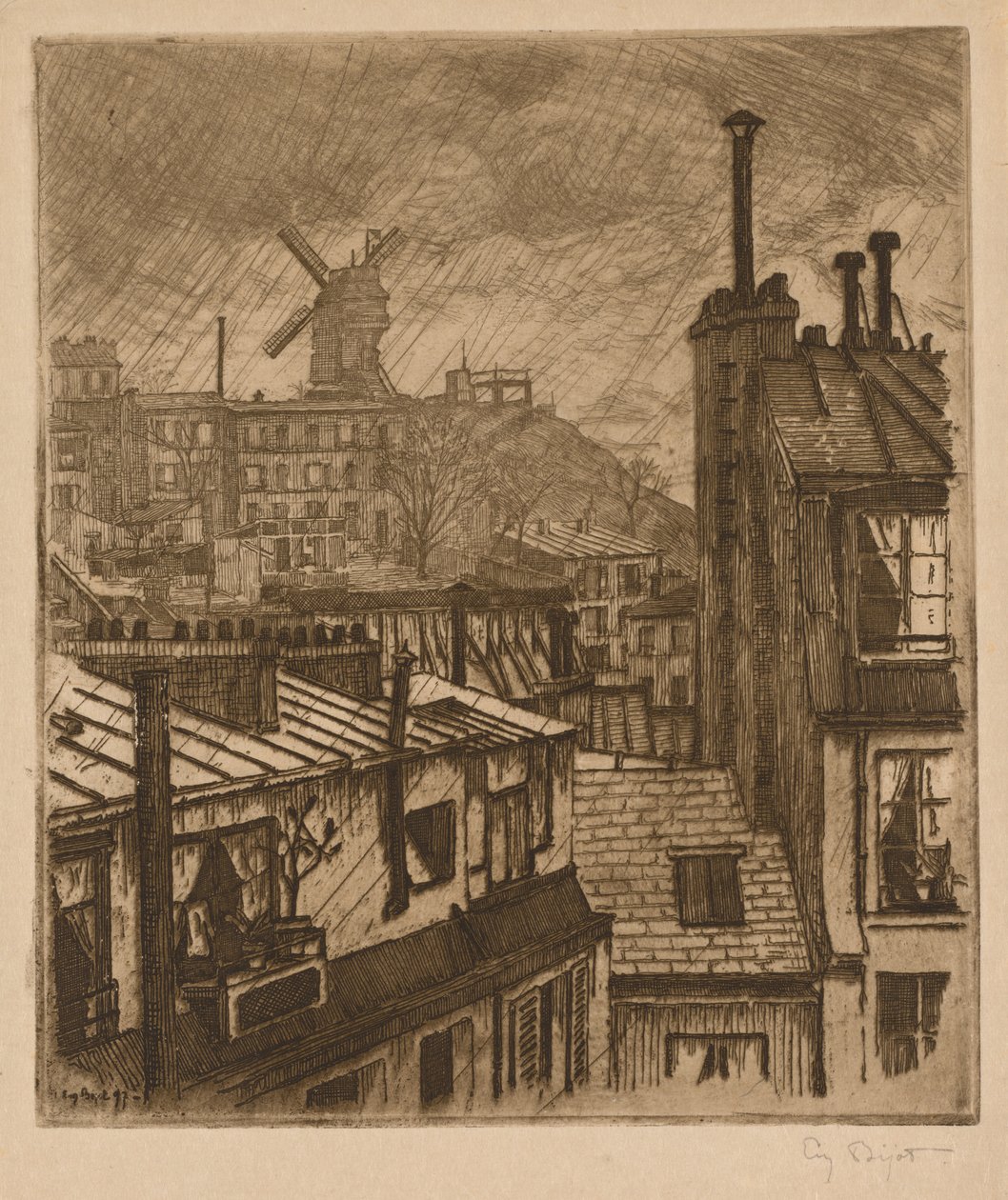 Montmartre, der Moulin de la Galette von Eugene Bejot