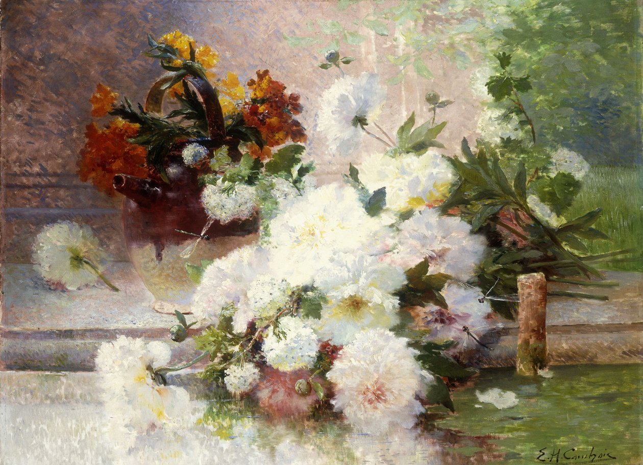 Stillleben mit Herbstblumen von Eugene Henri Cauchois