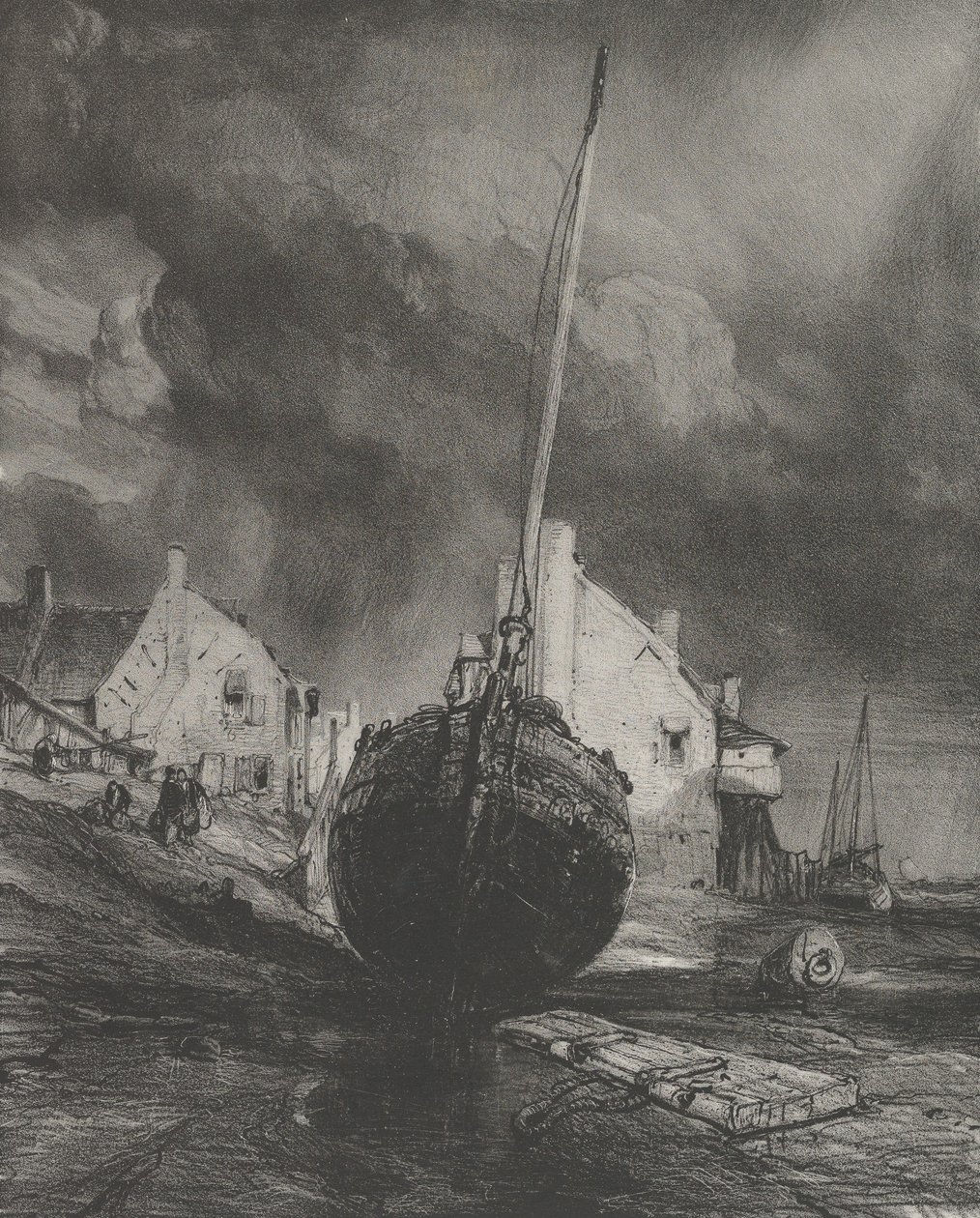 Erinnerung an Saint-Valéry-sur-Somme von Eugene Isabey
