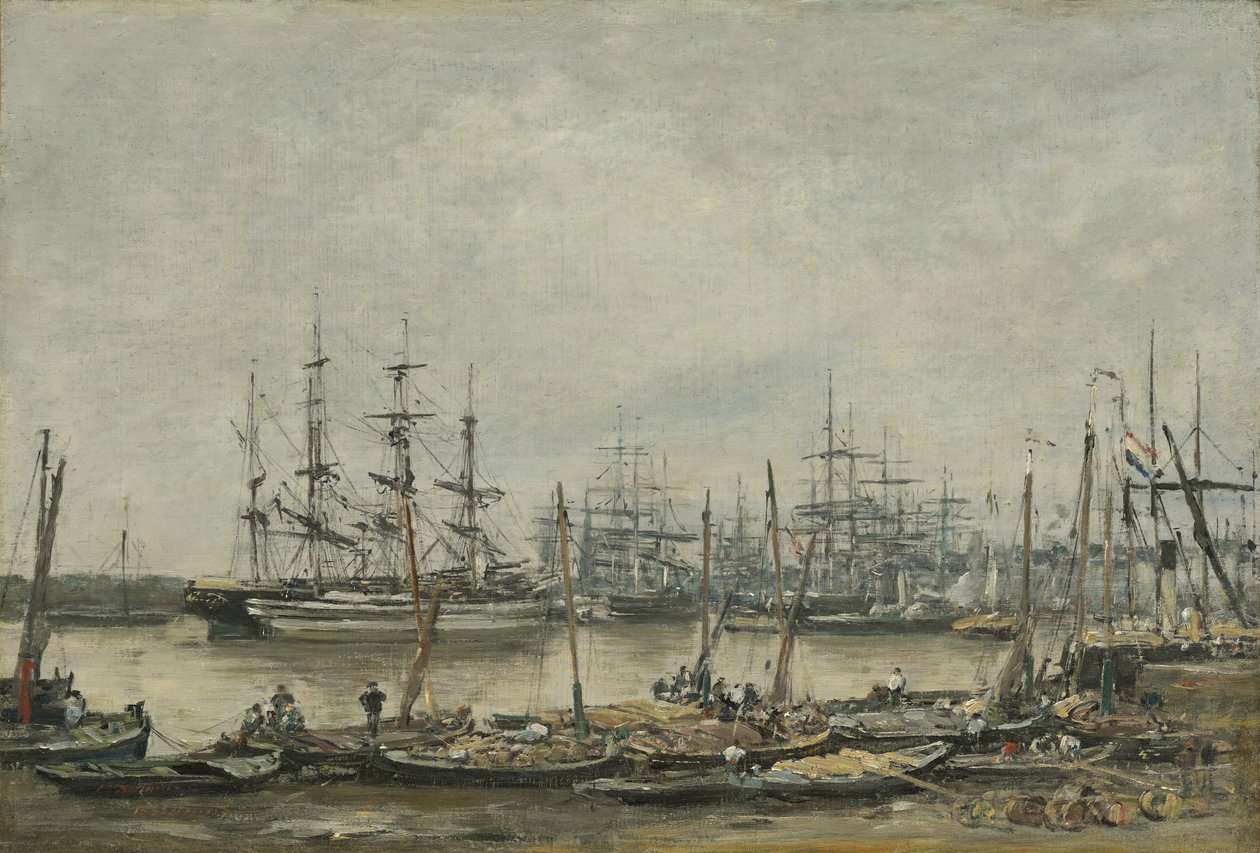 Bordeaux, die Kais, 1874 von Eugene Louis Boudin