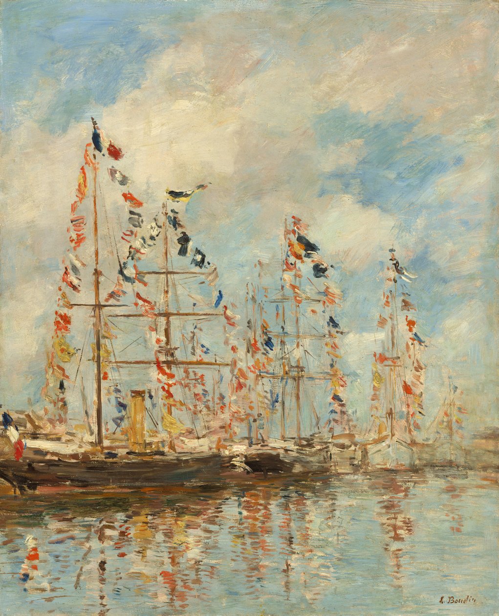 Yachthafen in Trouville-Deauville, wahrscheinlich 1895-1896 von Eugene Louis Boudin