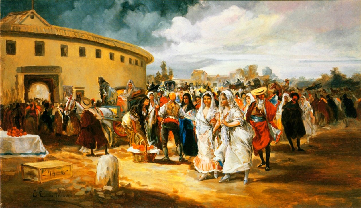 Zum Stierkampfplatz von Eugenio Lucas Villamil