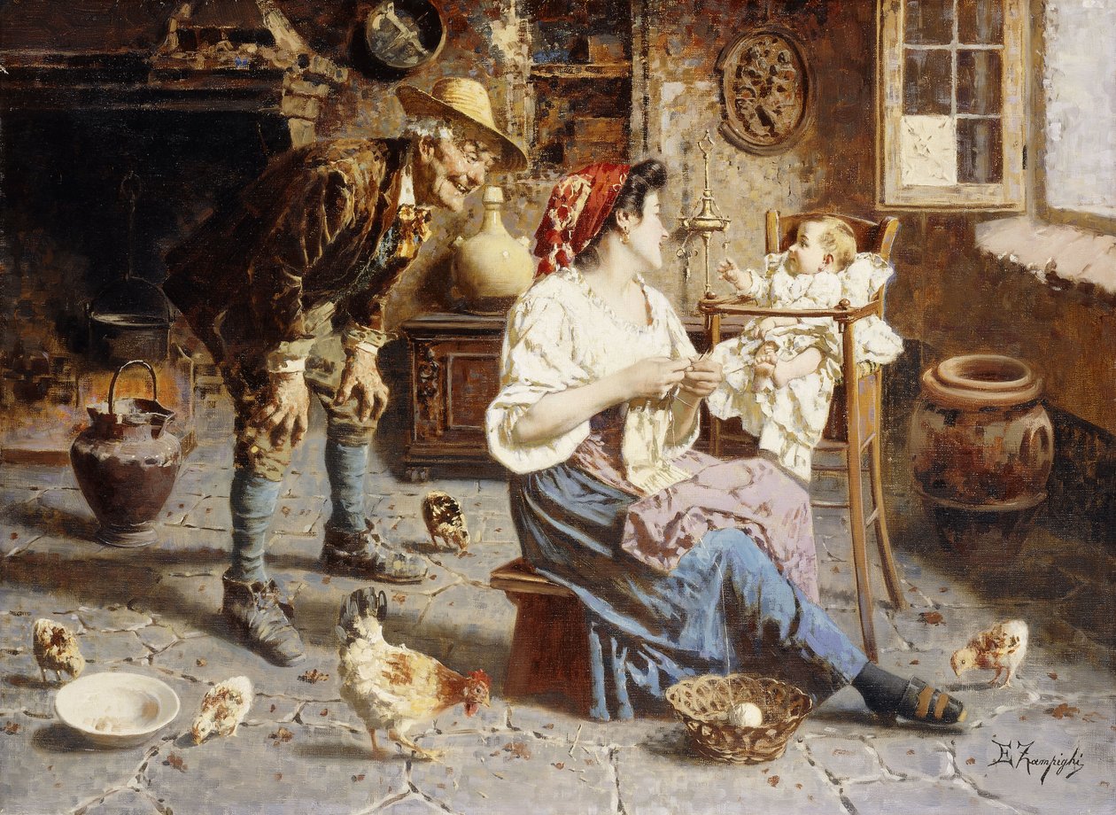 Familienglück von Eugenio Zampighi