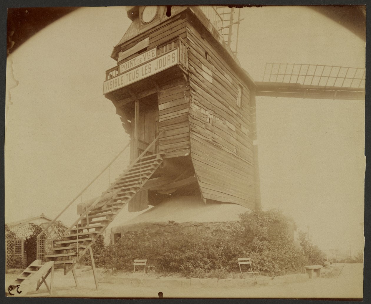 Montmartre, Moulin de la Galette, Rue Lepic von Eugène Atget