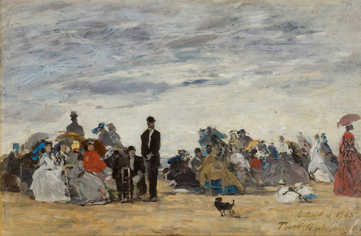 Der Strand von Trouville von Eugene Louis Boudin