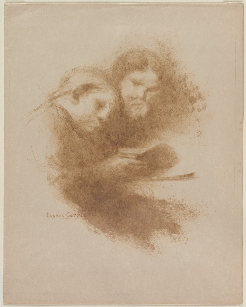 Lesen, viertes Viertel des 19. Jahrhunderts von Eugène Carrière
