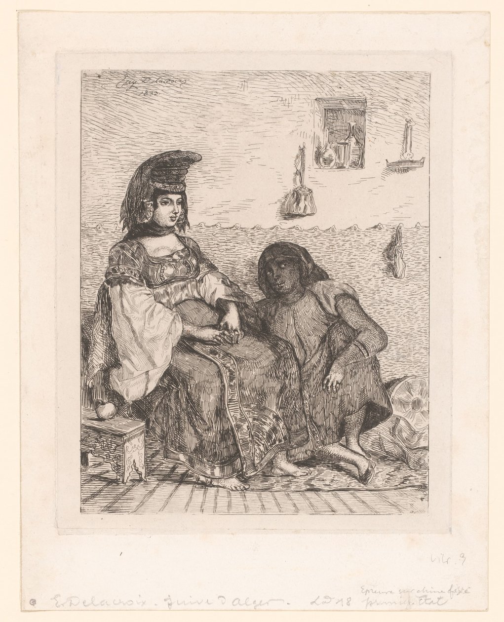 Jüdische Frau aus Algier von Eugène Delacroix