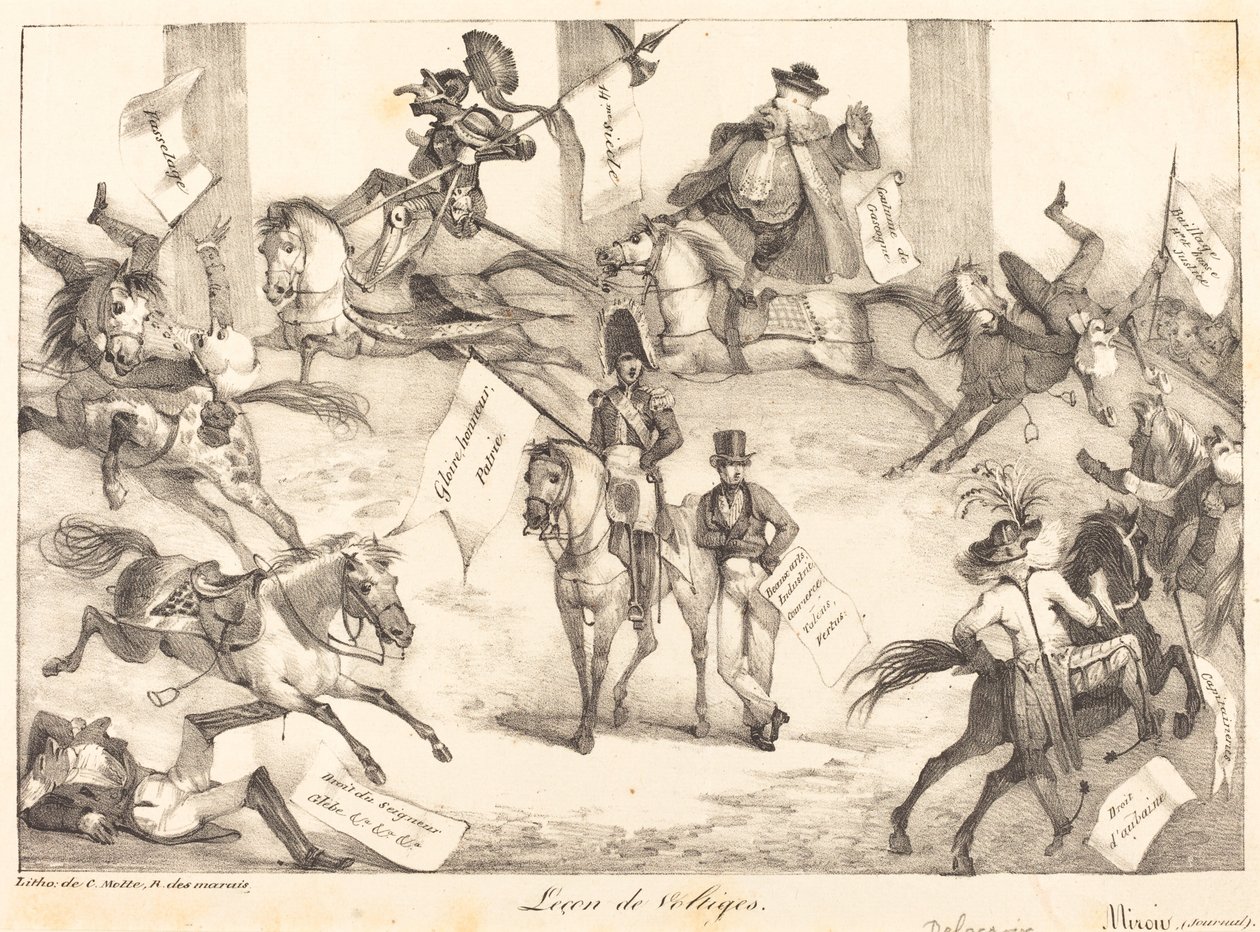 Leçon de Voltiges Trickreiten, 1822 von Eugène Delacroix
