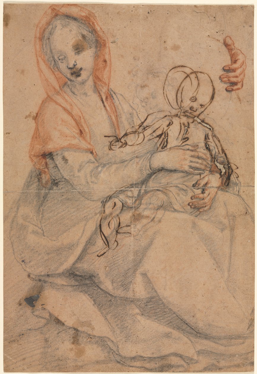 Madonna mit Kind von Eugène Delacroix