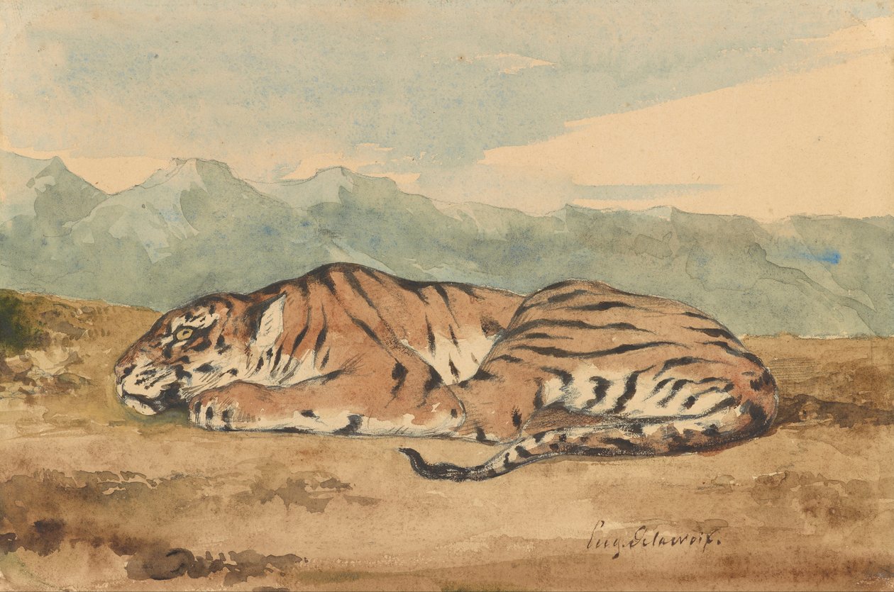 Königlicher Tiger von Eugène Delacroix