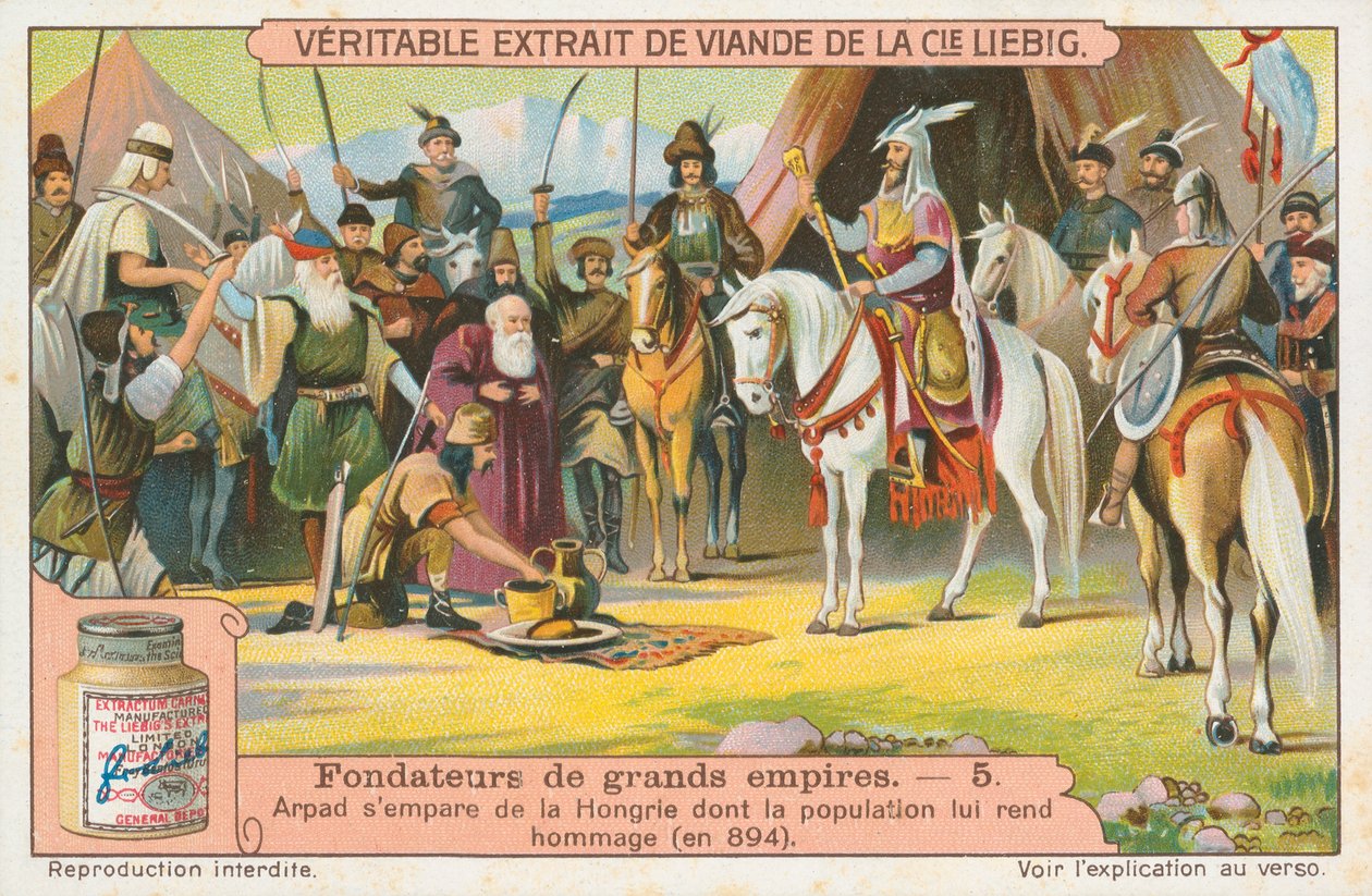 Arpad, Liebig-Karte, frühes 20. Jahrhundert von European School