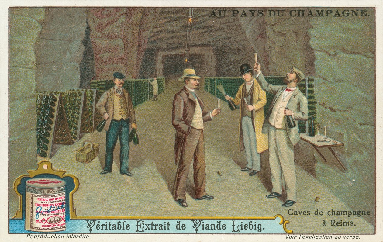 Champagner, Liebig-Karte, frühes 20. Jahrhundert von European School