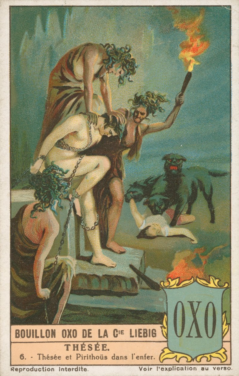 Theseus, Liebig-Karte, frühes 20. Jahrhundert von European School