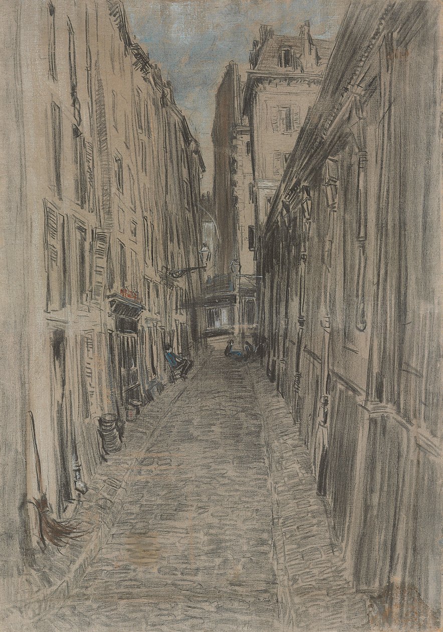 Straße in Paris von Everett Shinn