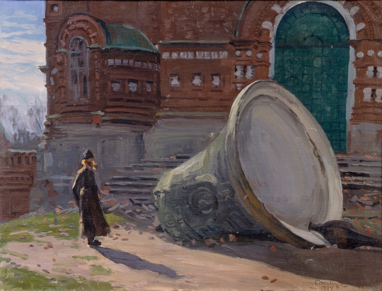 Die Zerstörung von Kirchenglocken, 1924 von Evgeni Ivanovich Stolitsa