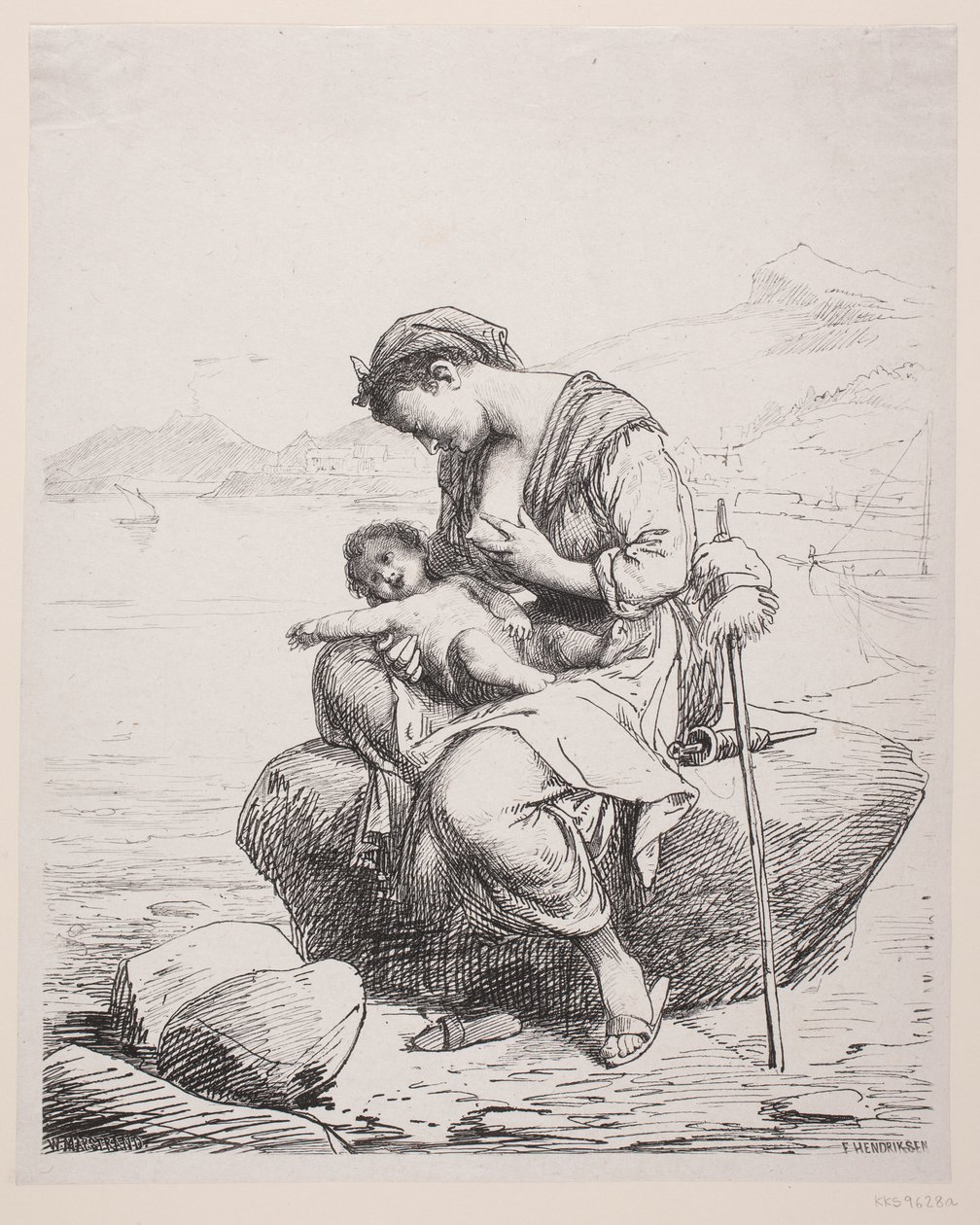 Eine junge Mutter von F. Hendriksen