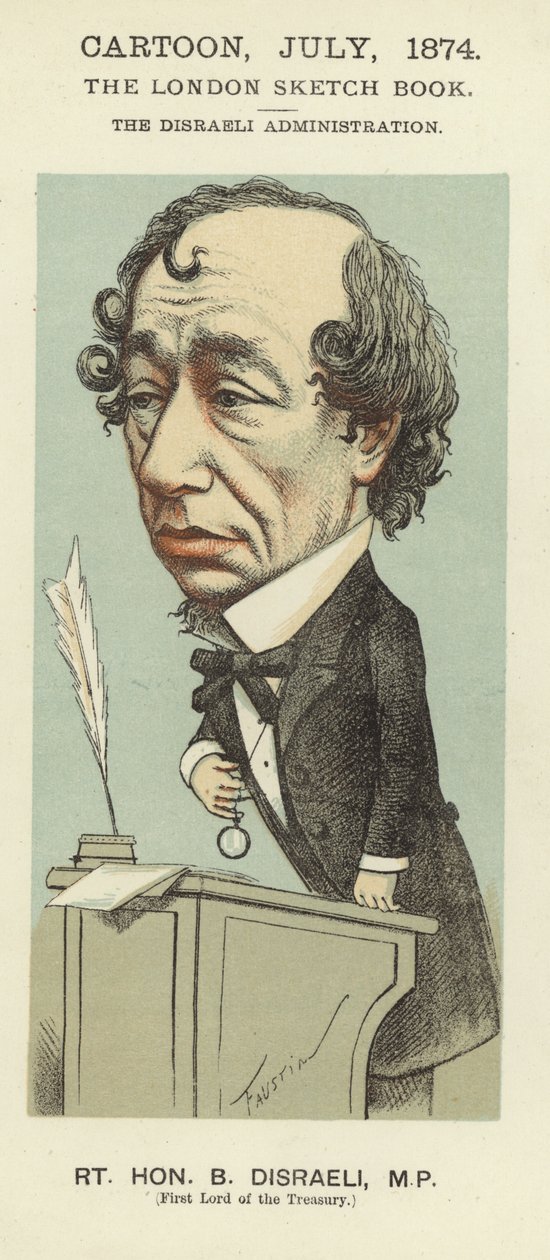 Karikatur von Benjamin Disraeli von Faustin