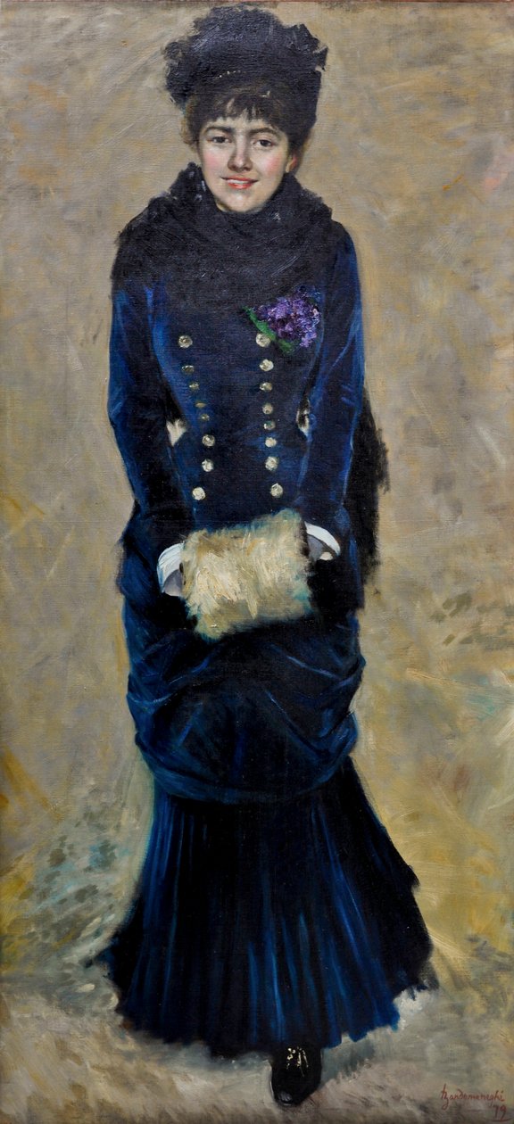 Dame mit Muff oder Violettes d