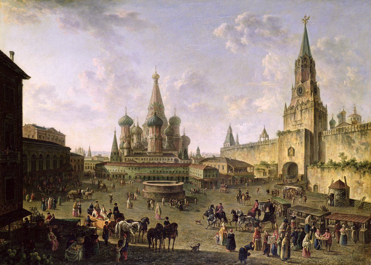 Roter Platz, Moskau, 1801 von Fedor Yakovlevich Alekseev