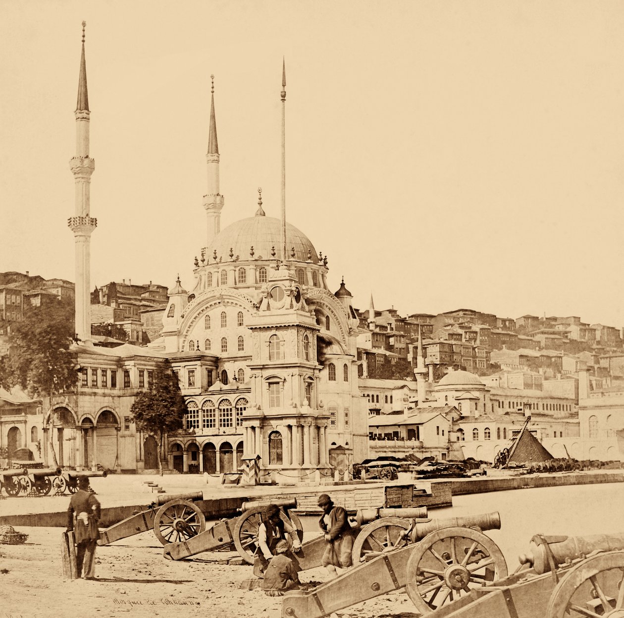 Artillerie- und Munitionslager, Istanbul, 1855 von Felice Beato